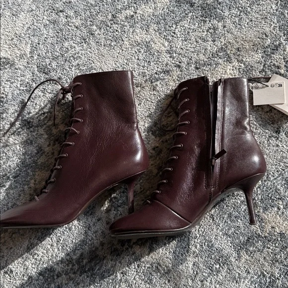 Zara Leather Kitten Ankle Boots - Picture 12 of 17